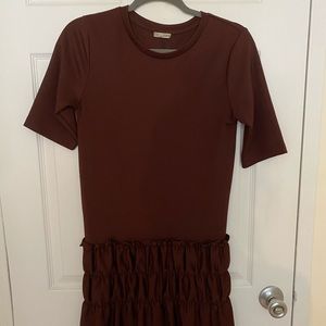 Zara Red dress with ruffle